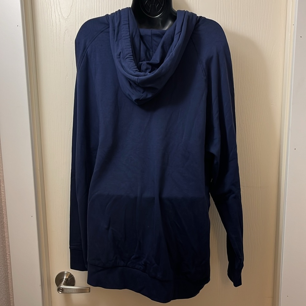 torrid Navy Blue Hooded Sweatshirt with Glitter Drawstrings - Picture 2 of 6